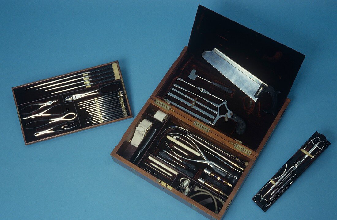 Surgery set,circa 1860