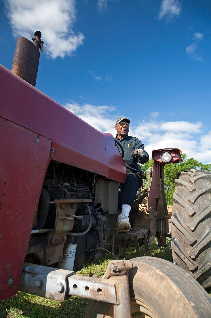 Farmer on a tractor