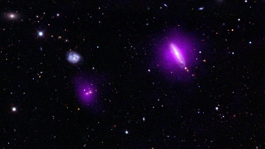 Black holes and galaxies,composite image