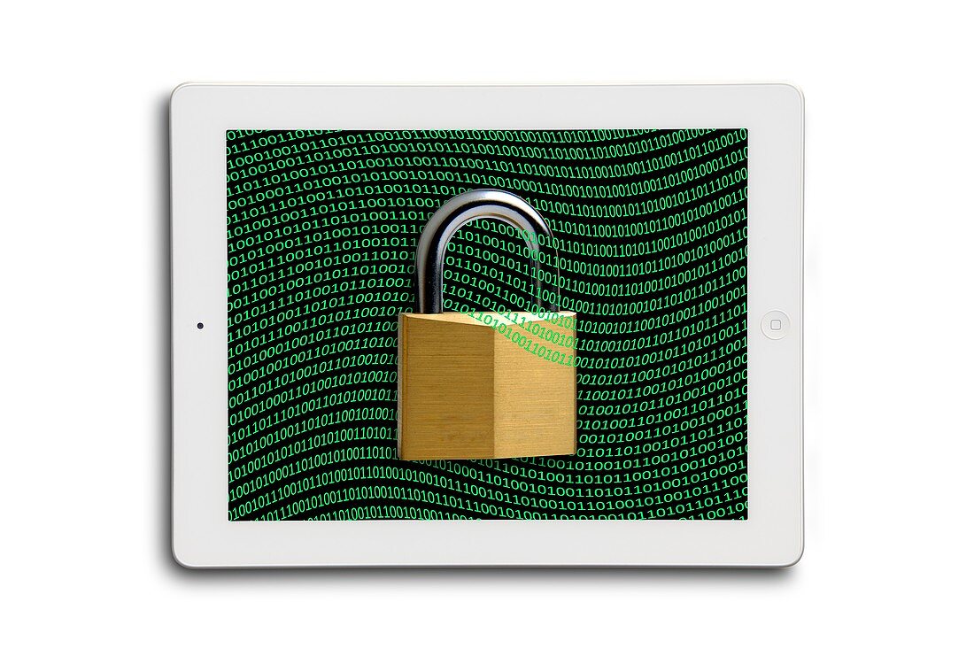 Secure tablet computer,conceptual image
