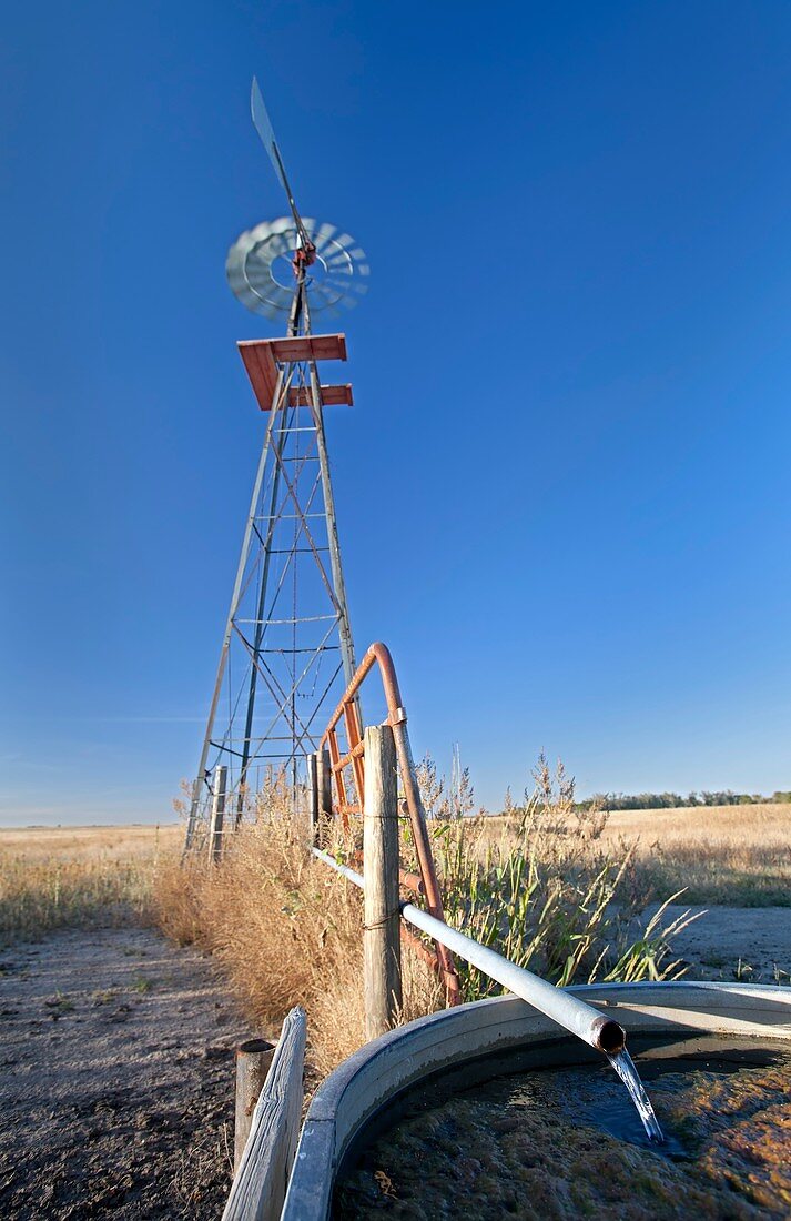 Windmill water pump,Colorado,USA