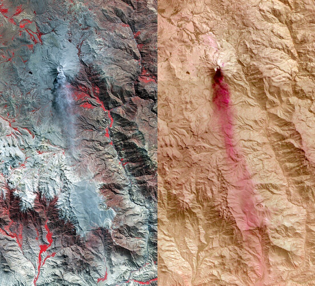 Ubinas volcano,Peru,satellite images