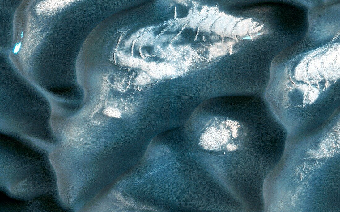 Dunes on Mars,satellite image