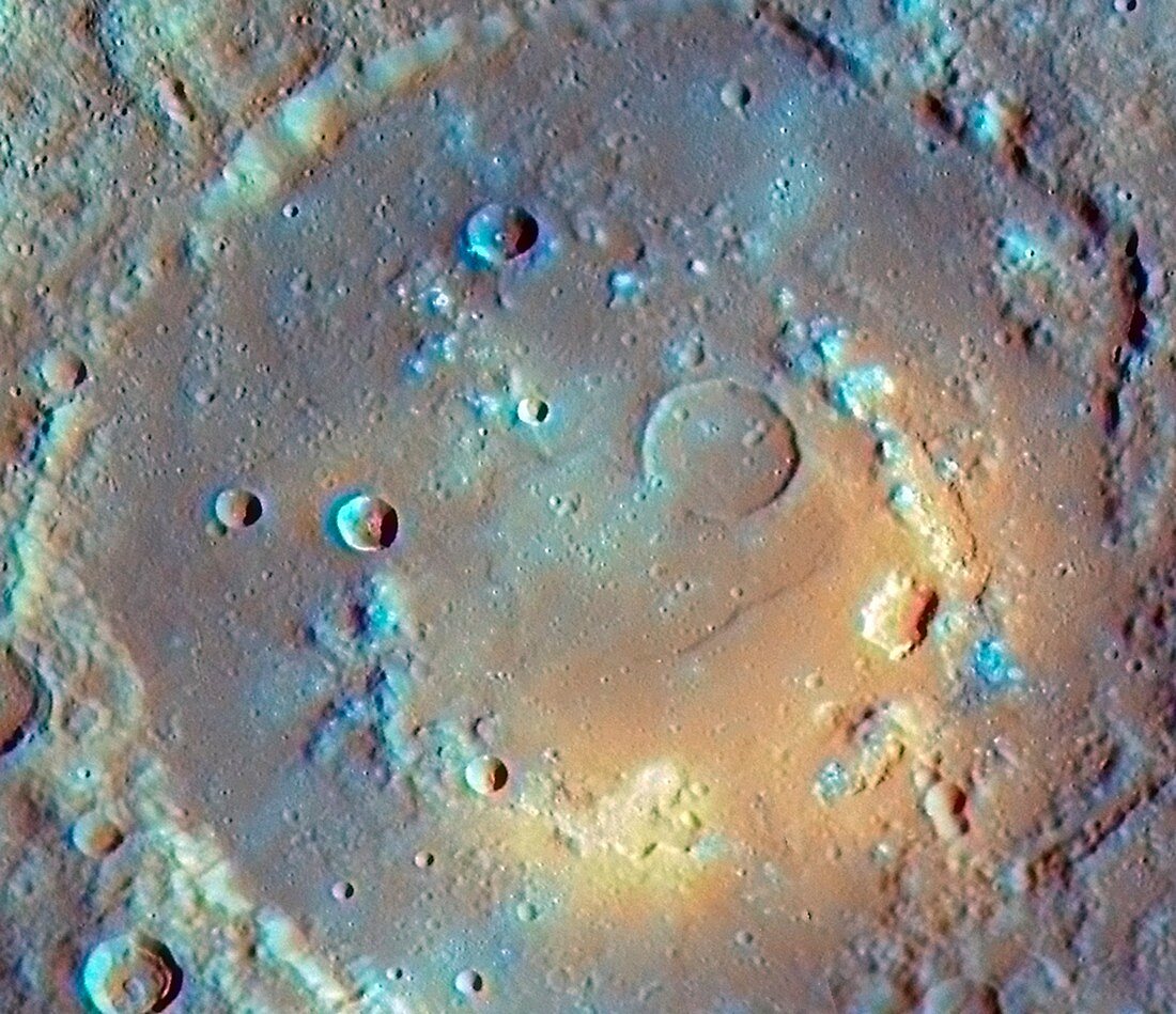 Praxiteles crater,Mercury,MESSENGER