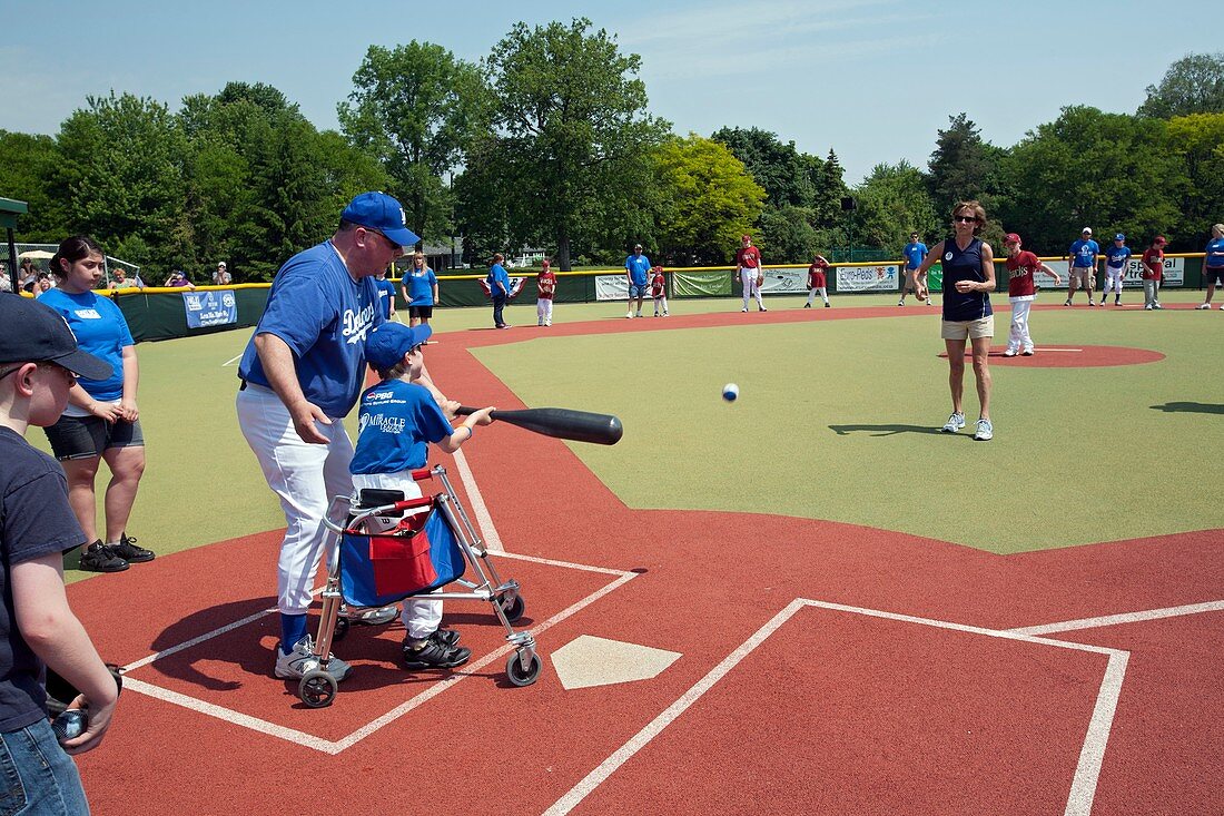 Disabled baseball game