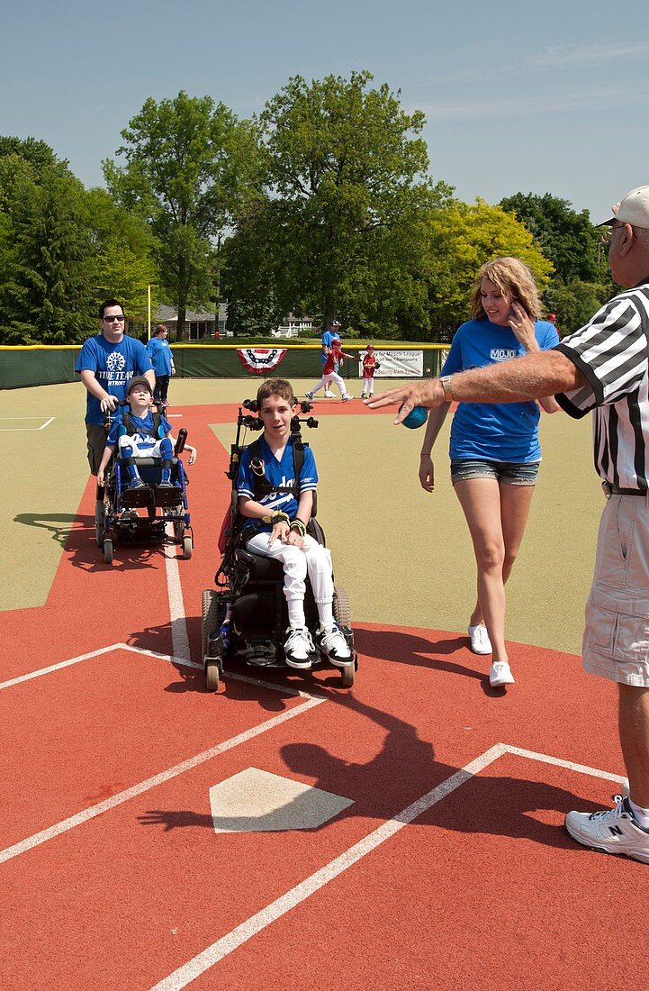 Disabled baseball game
