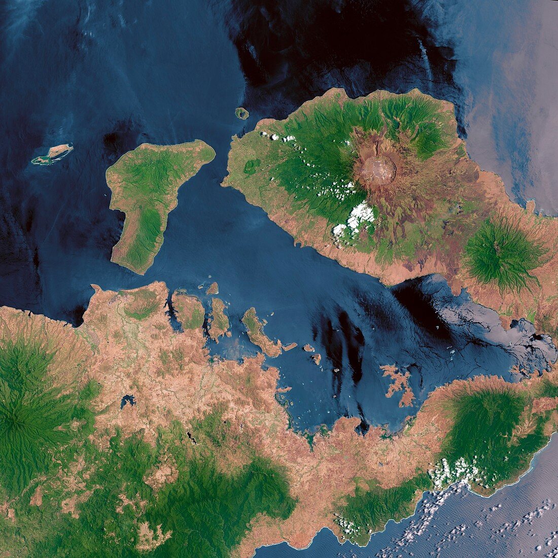 Mount Tambora,Indonesia,satellite image