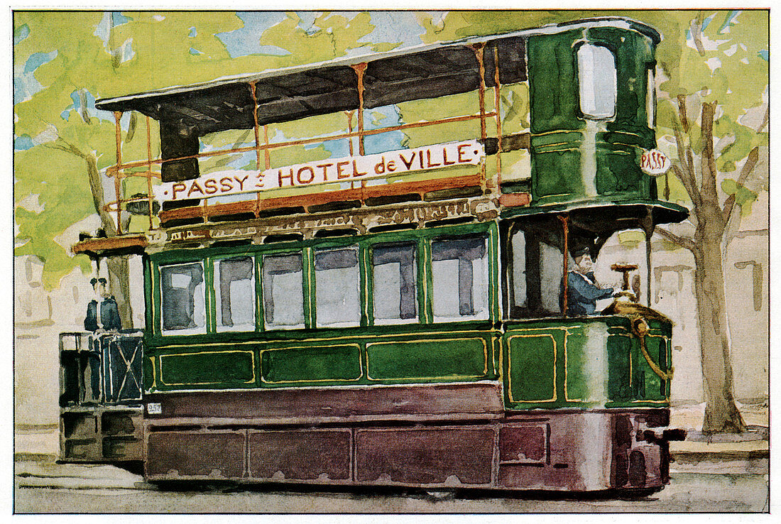 Mekarski system tram,illustration