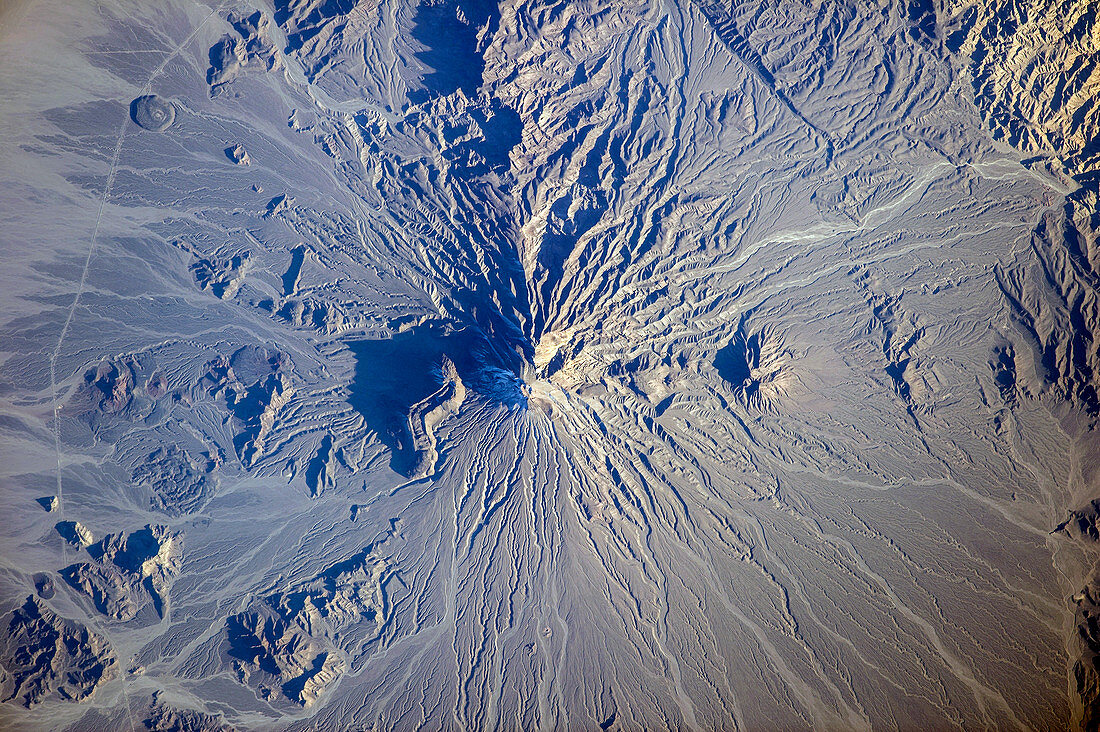 Bazman volcano,ISS image