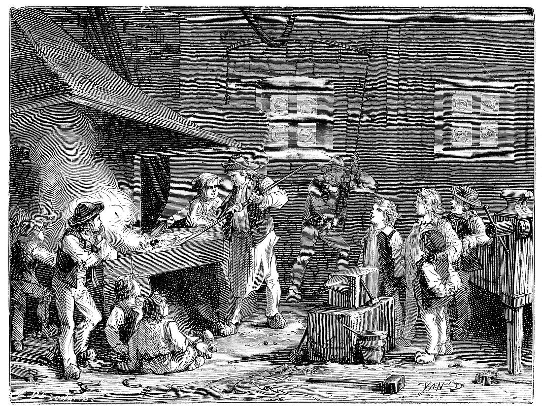 Evans steam power demonstration,1773