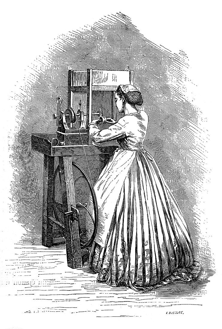 Jewellery polishing,19th century