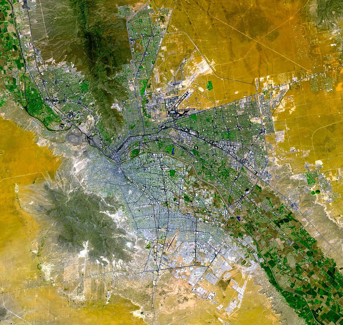 El Paso,Texas,USA,satellite image