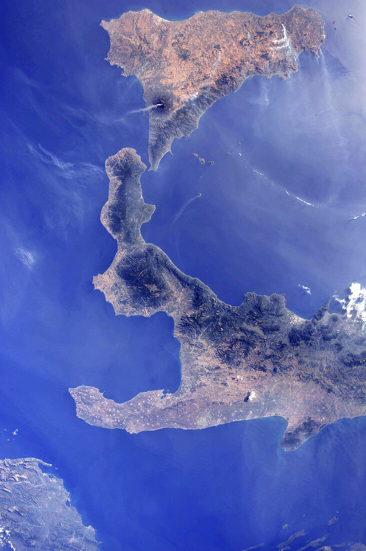 Southern Italy,ISS image