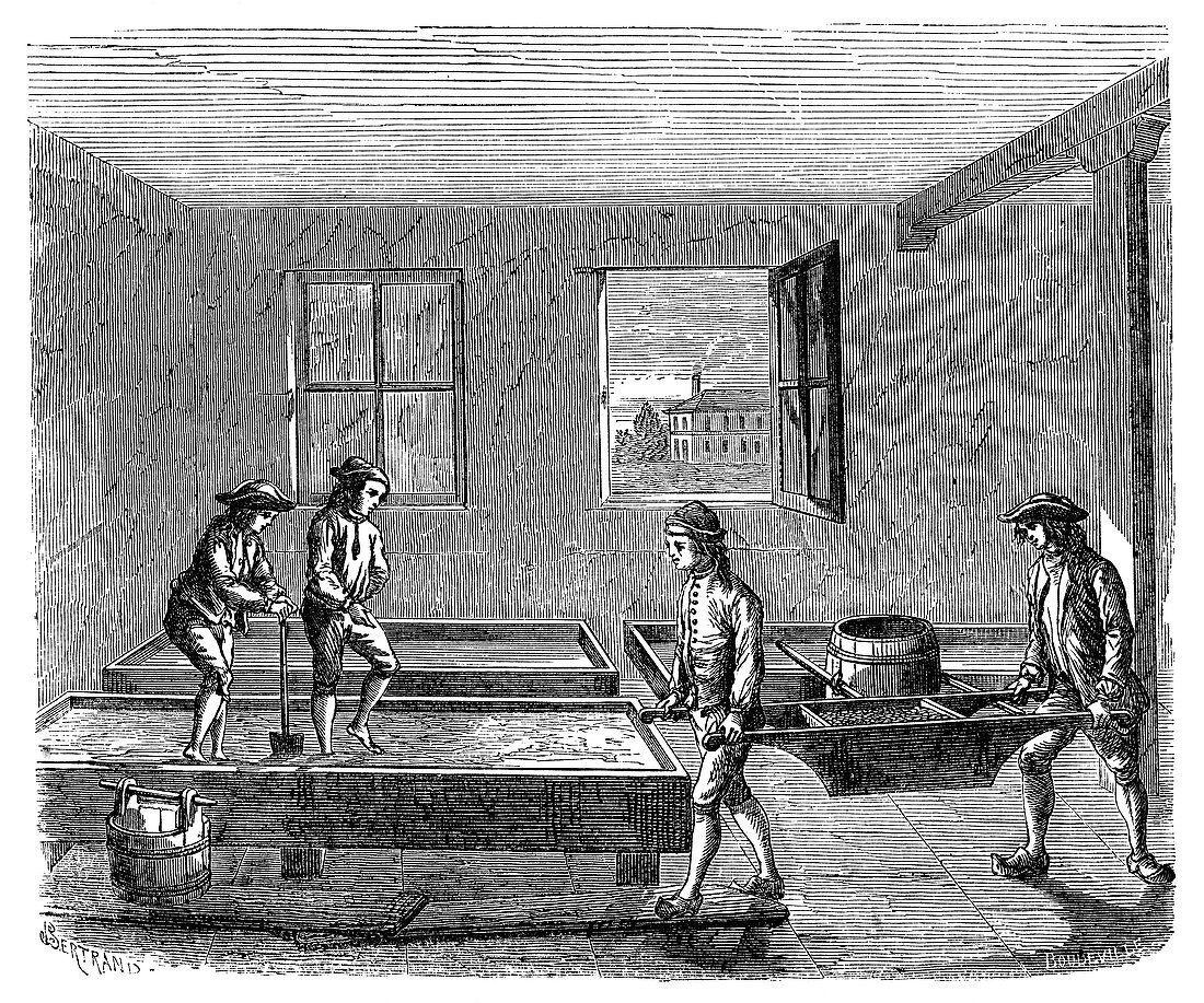 Glass-blowing industry,18th century
