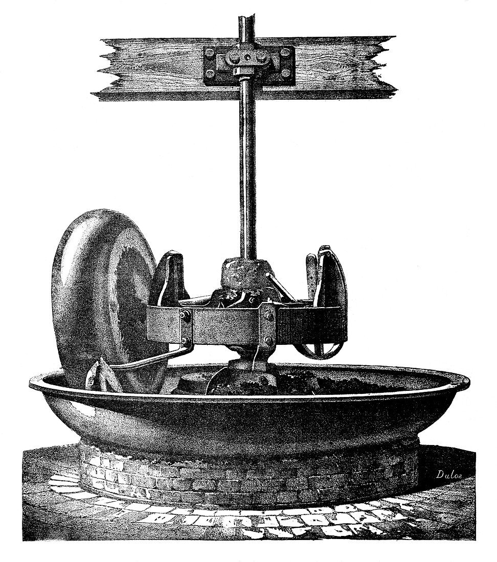 Coke-crushing machine,19th century