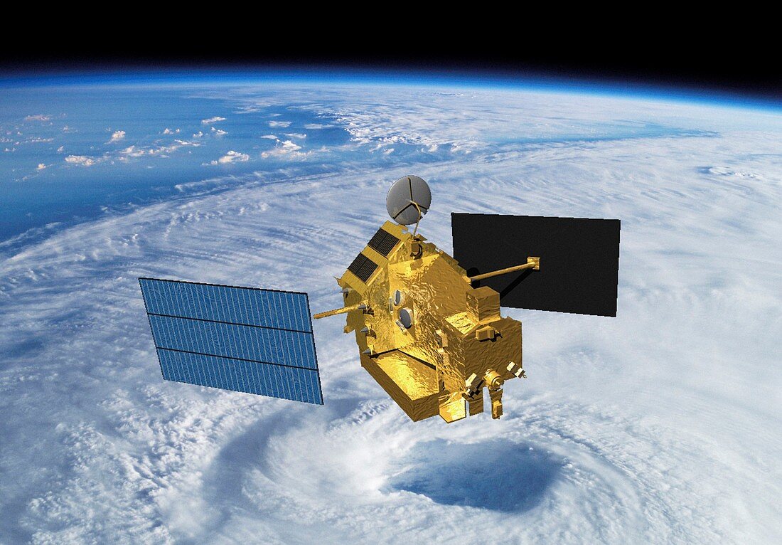 TRRM rainfall satellite,illustration