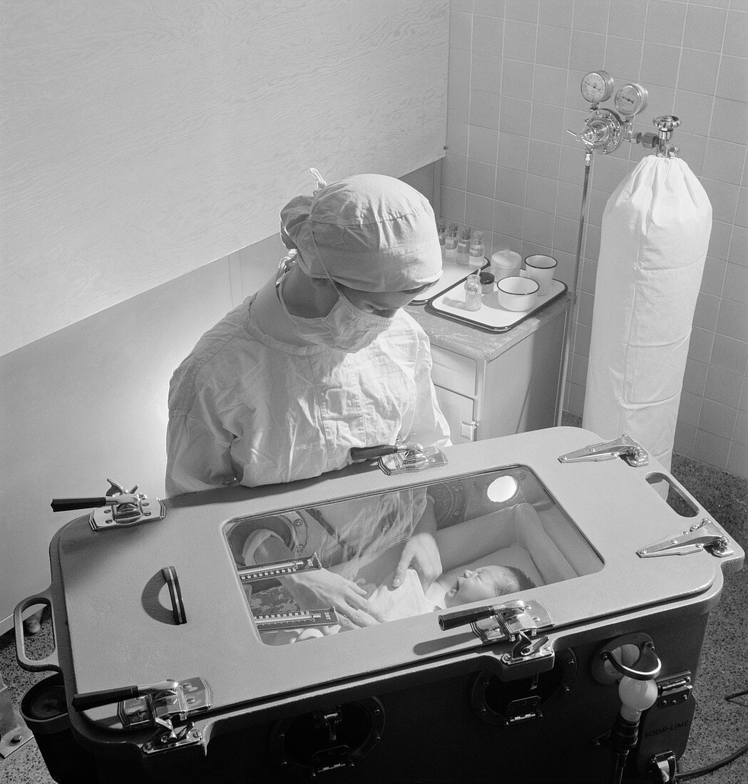 Premature baby unit,1940s