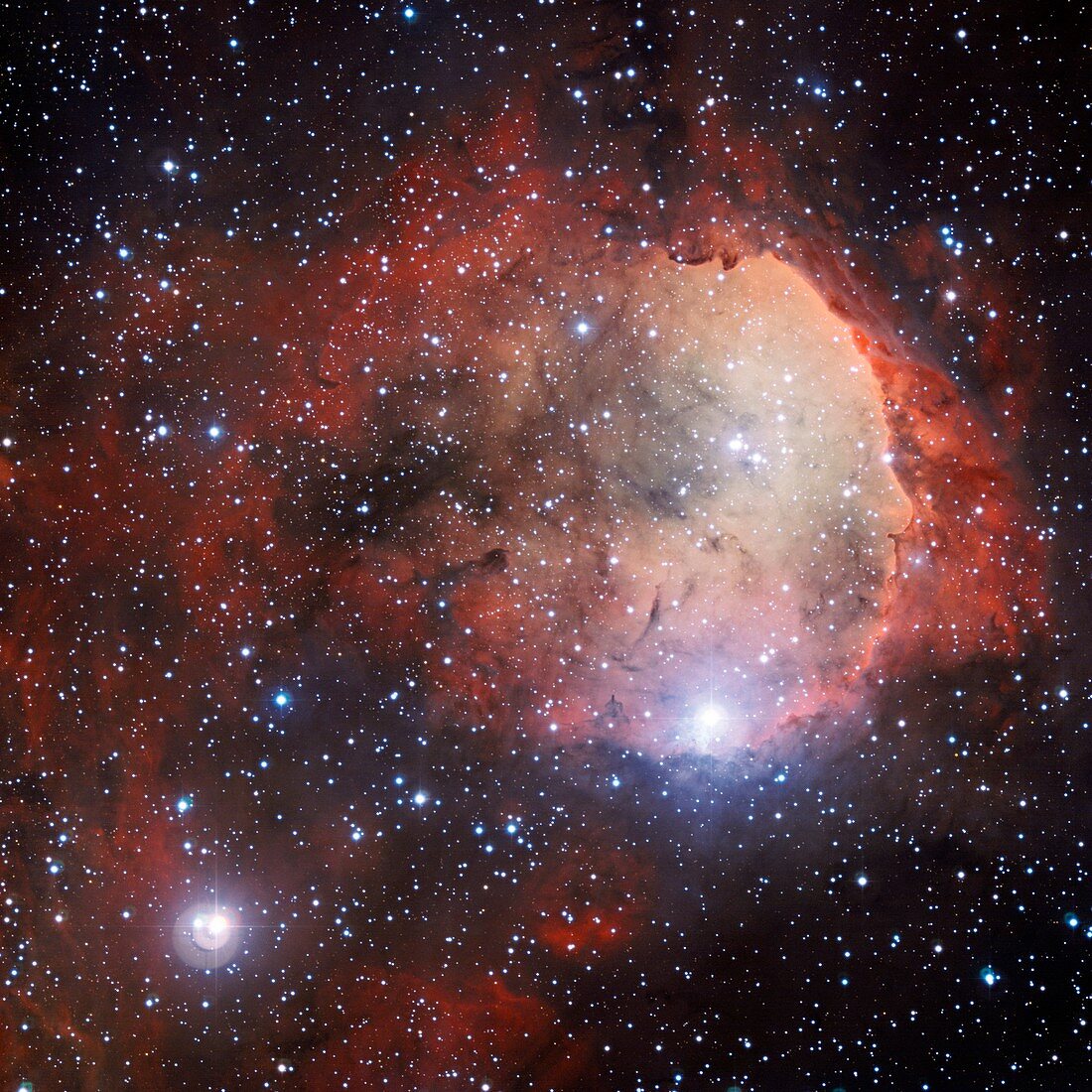 NGC 3324 star cluster,telescope image
