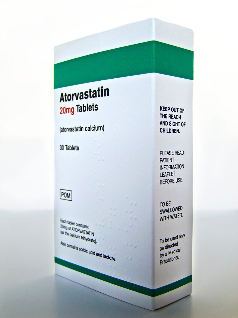 Atorvastatin drug packaging