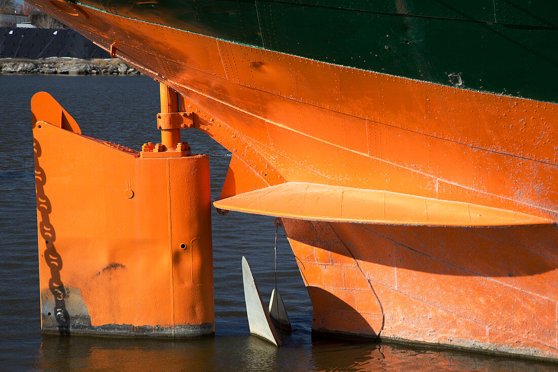 Cargo ship rudder