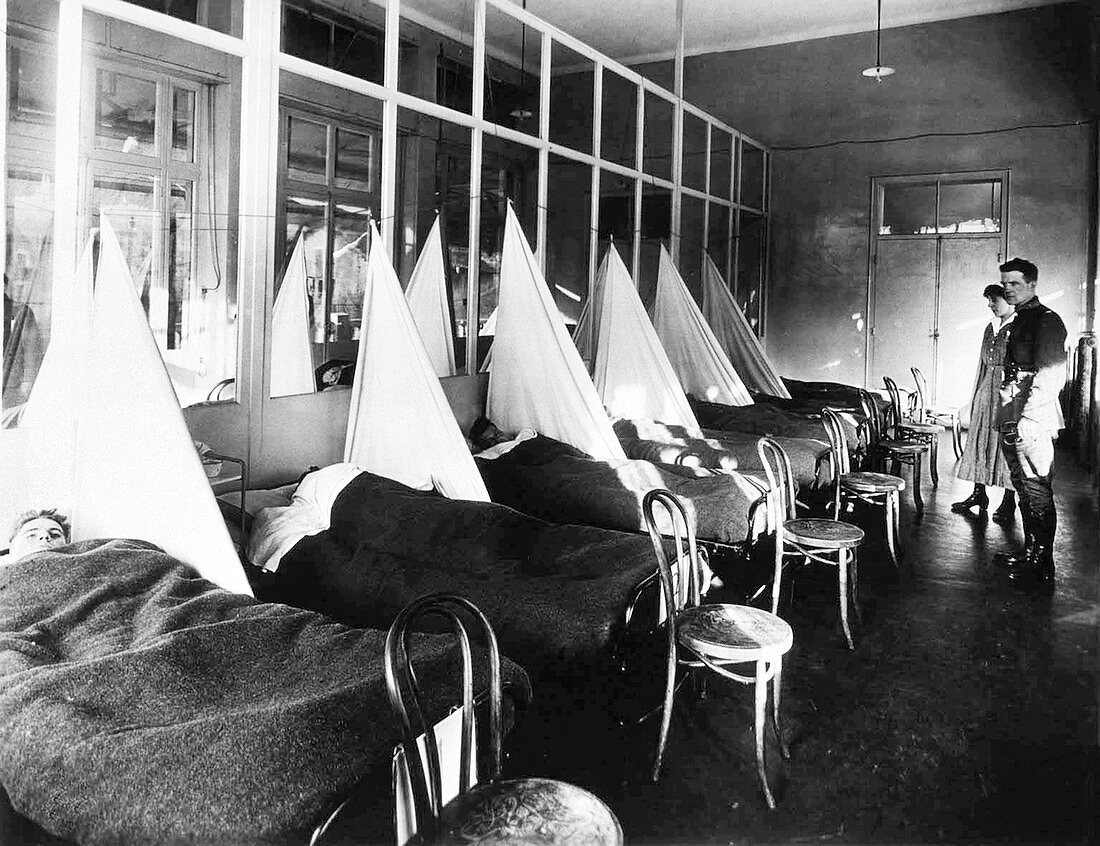 US Army influenza ward,1918 pandemic