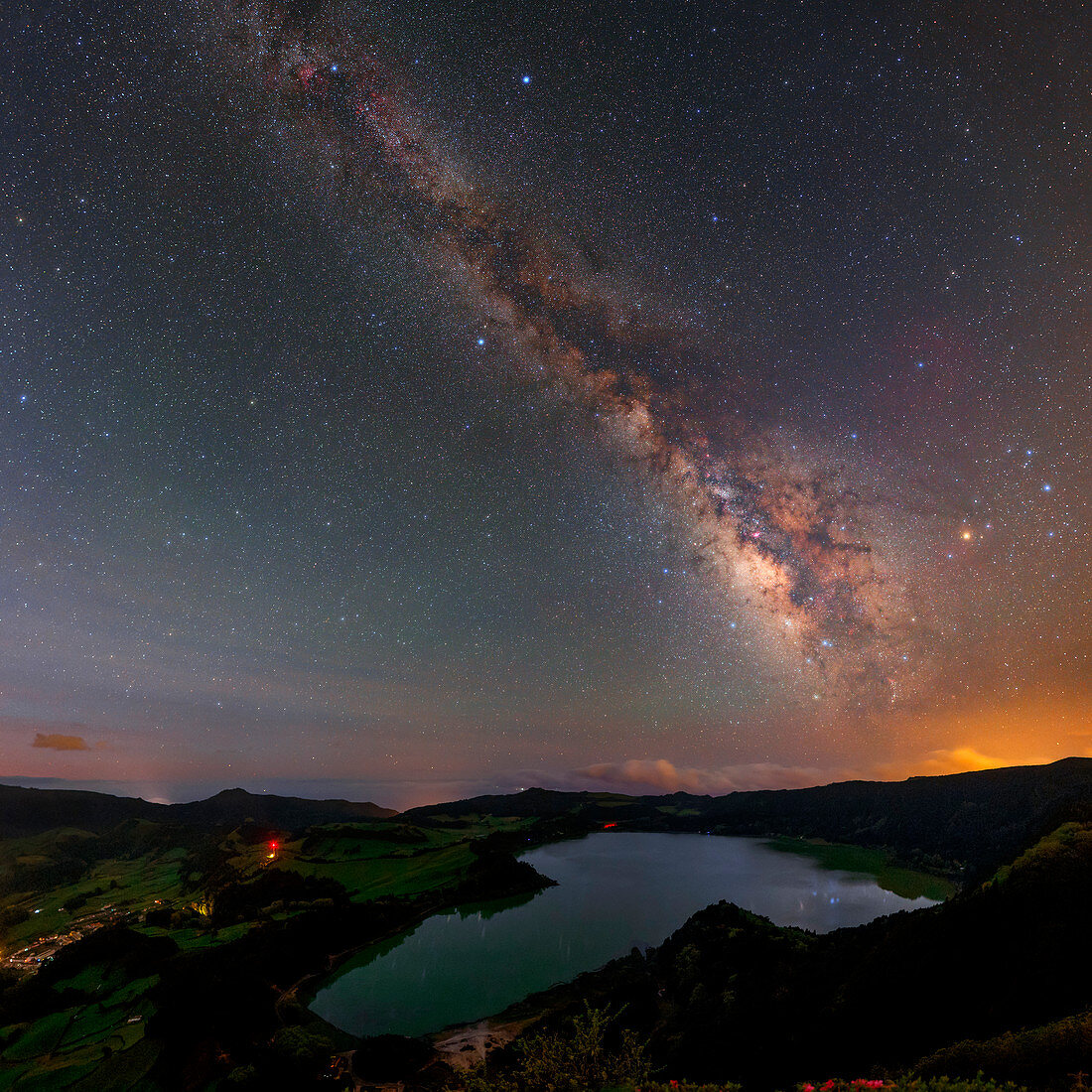 Milky Way over Lagoa das Furnas,Azores