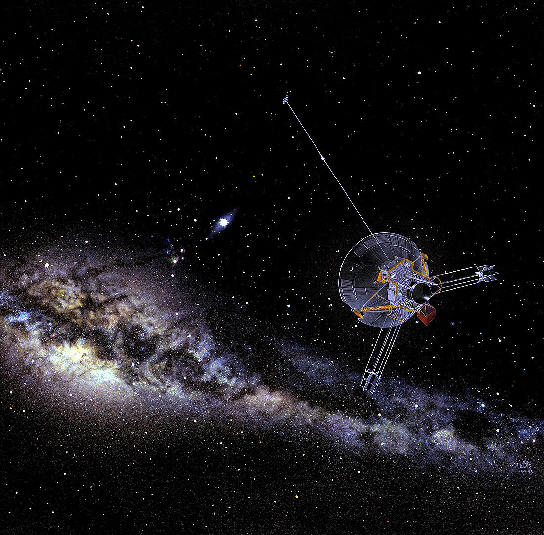 Pioneer spacecraft in interstellar space
