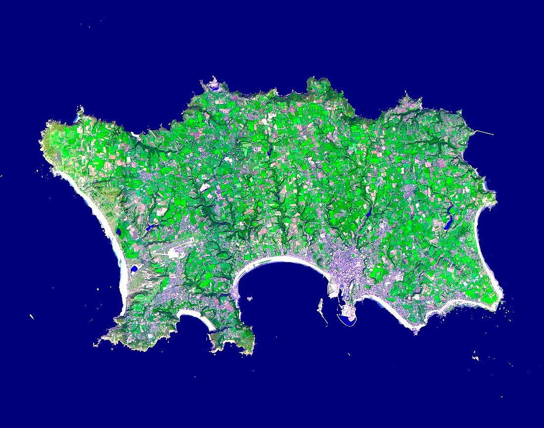 Jersey,satellite image