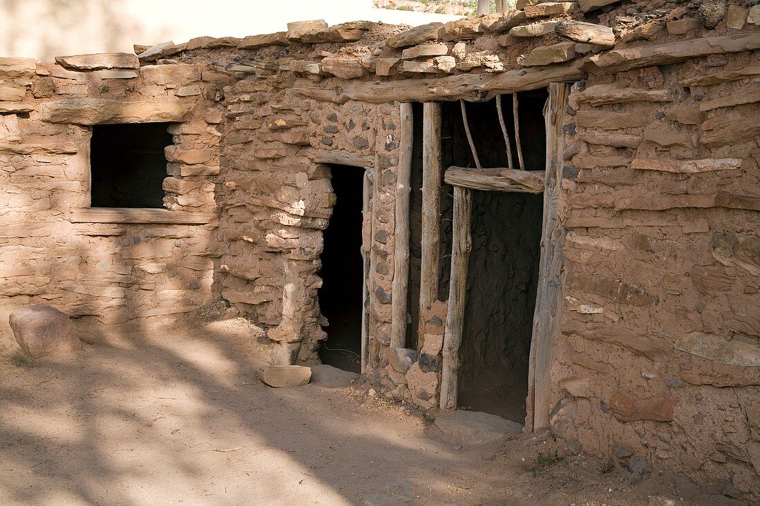 Anasazi house,museum display