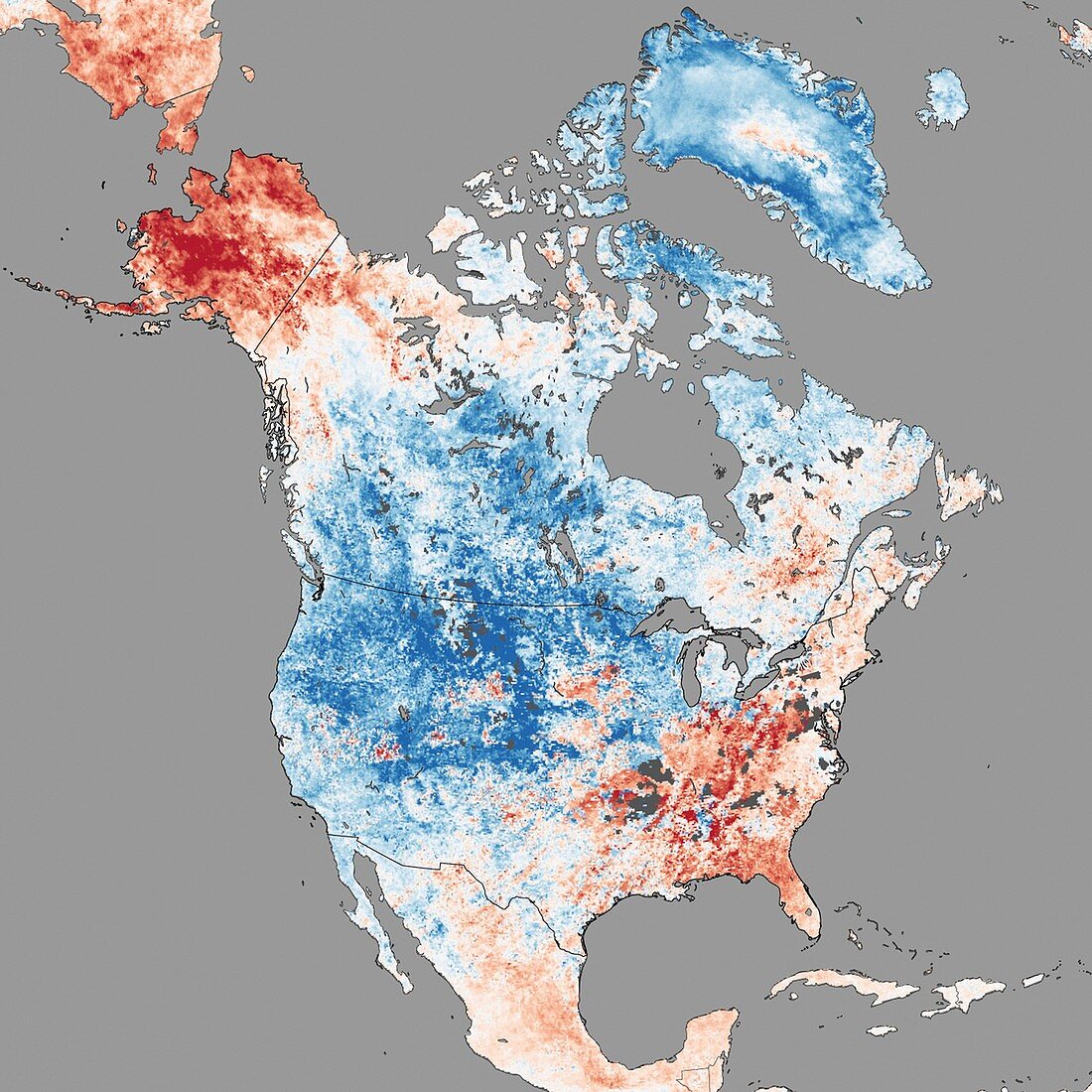 North America temperatures,December 2013