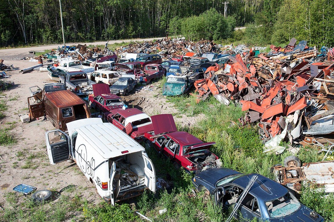 Scrap metal dump in Fort Chipewyan