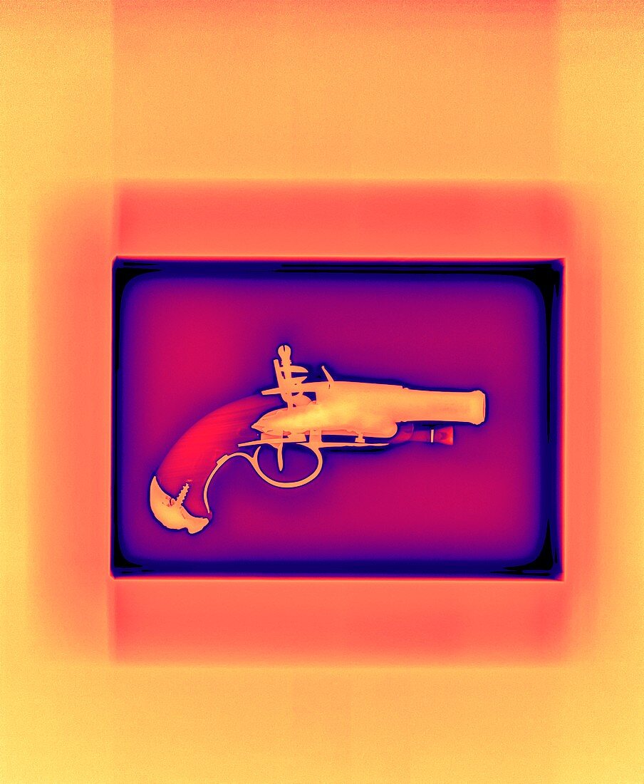 Flintlock pistol,X-ray