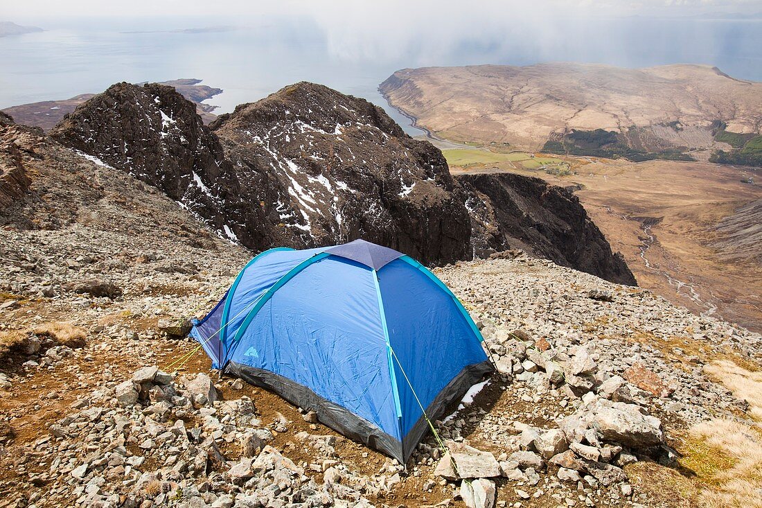 tent,Sgurr Dearg,Cuillin mountains,UK