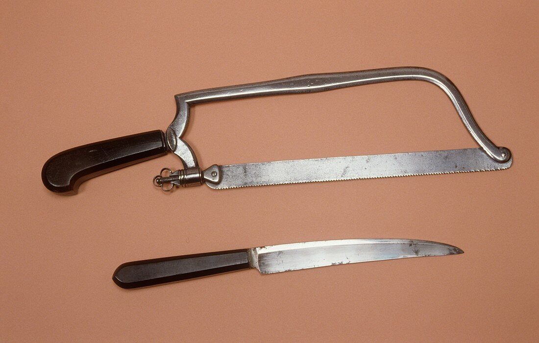 Amputation instruments,early 1800s