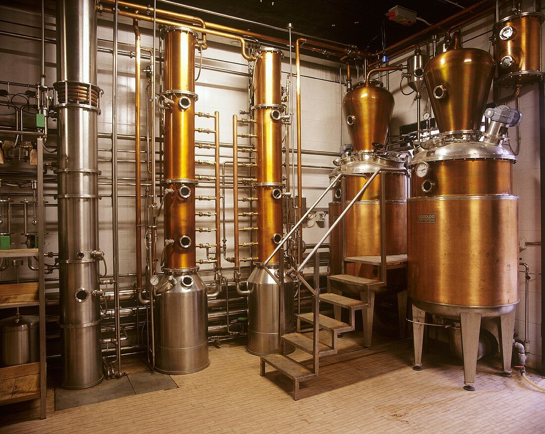 Destillationsanlage für Grappa und Aquavit in Faedo, Trentino