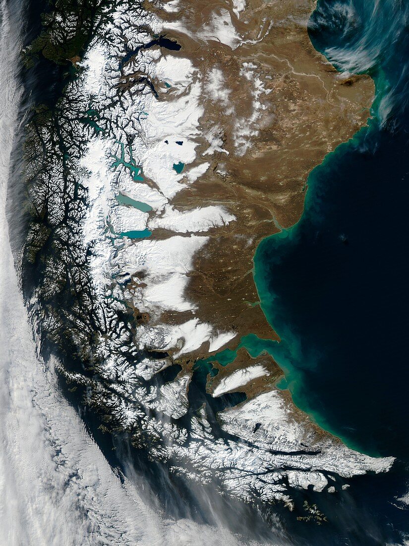 South American winter,satellite image