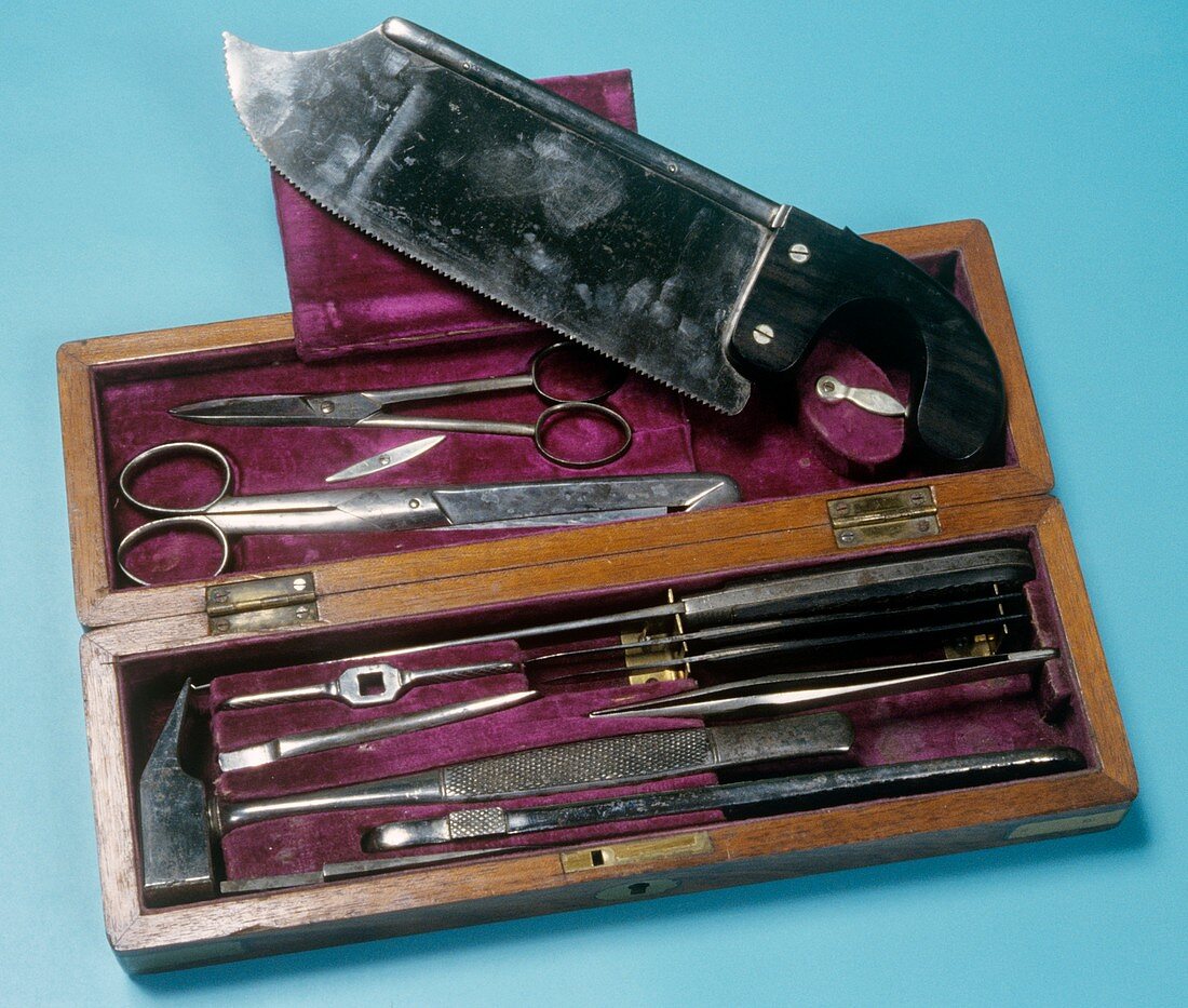 Post-mortem instruments,circa 1850