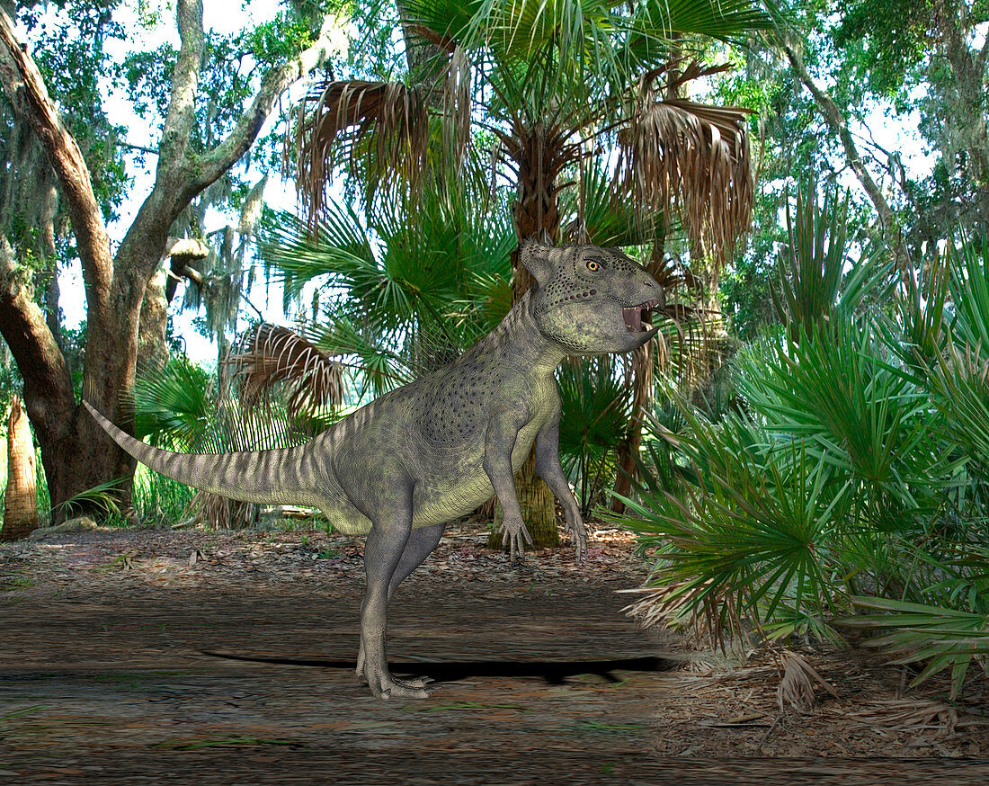 Archaeoceratops dinosaur,illustration