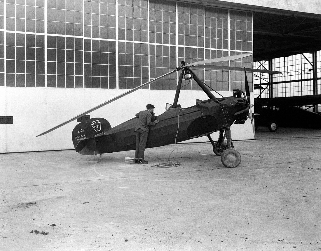 Pitcairn PAA-1 autogyro,historical image