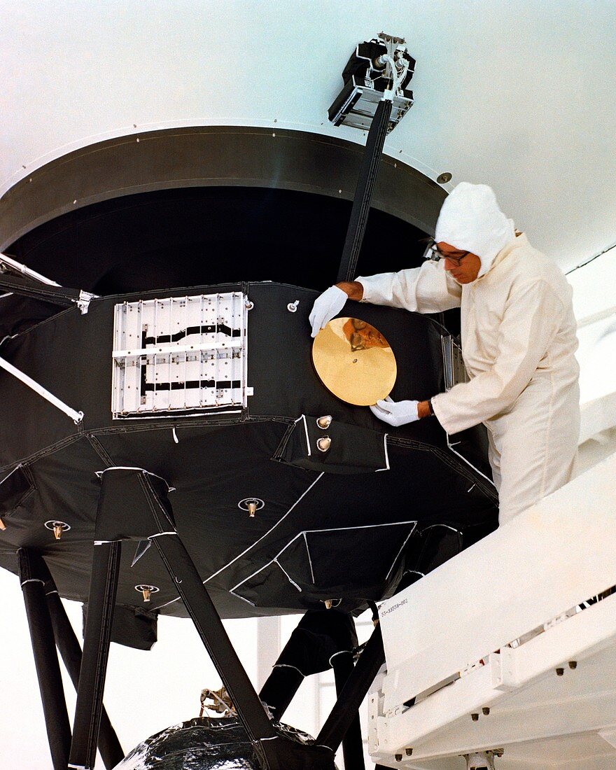 Voyager disc installation,1970s
