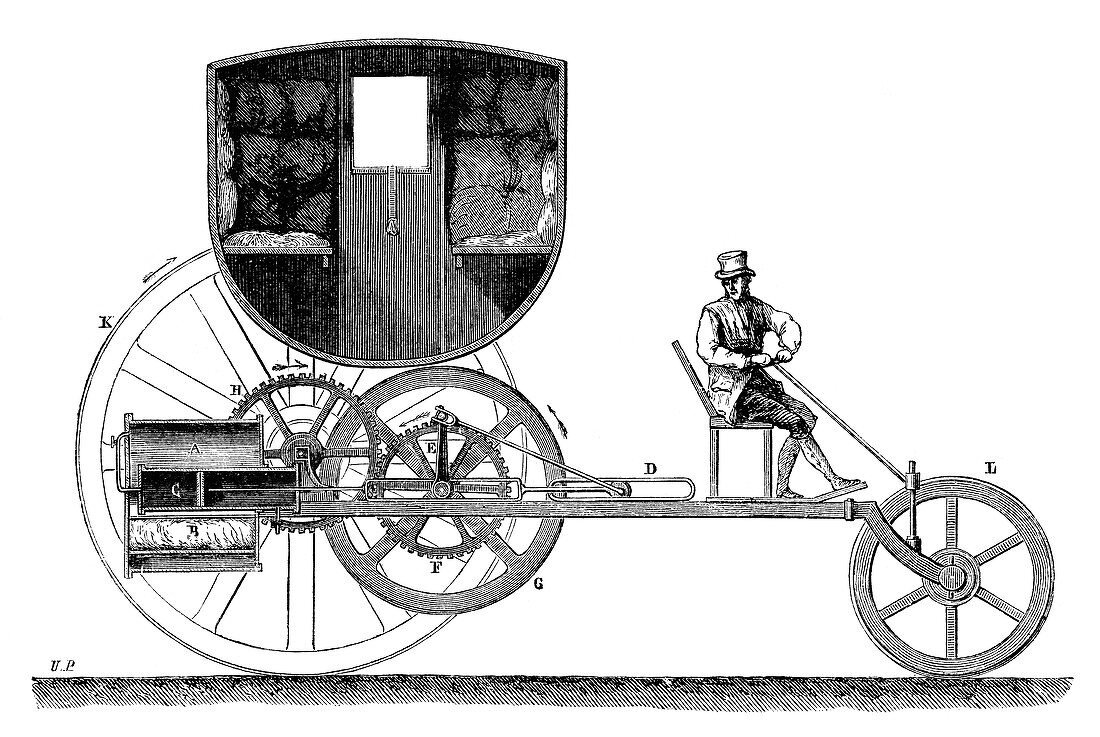 Trevithick steam car,19th century