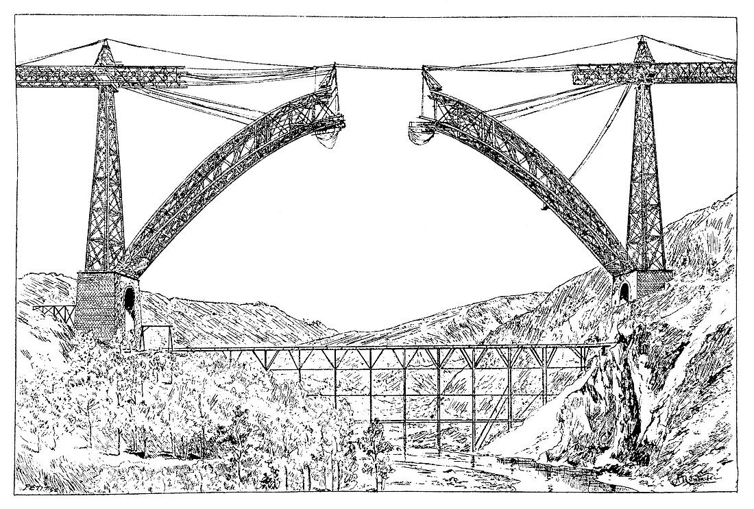 Garabit viaduct,19th century