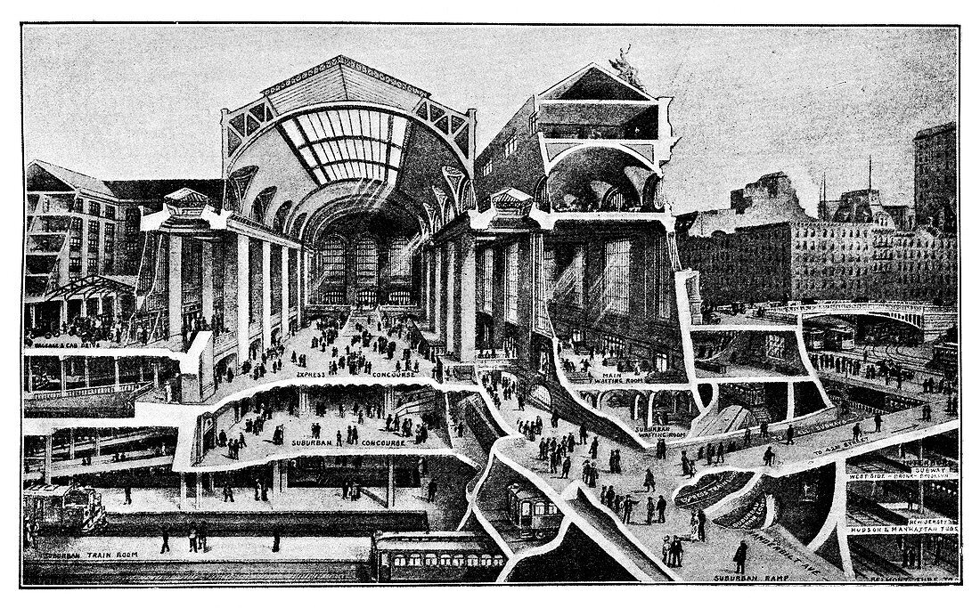 Grand Central Terminal construction,1911