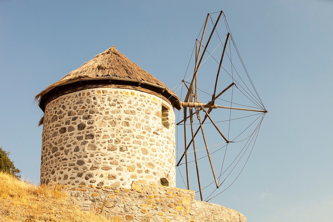 Traditional Greek cloth sailed windmills