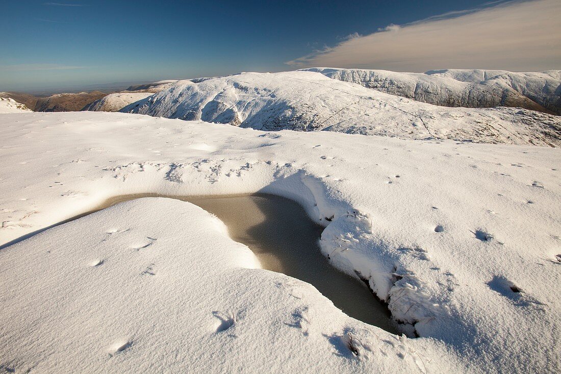 Snow on Red Screes in the Lake District
