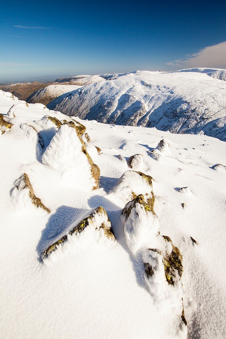 Snow on Red Screes,Lake District,UK