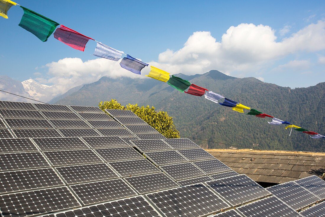 solar panels in Himalayas