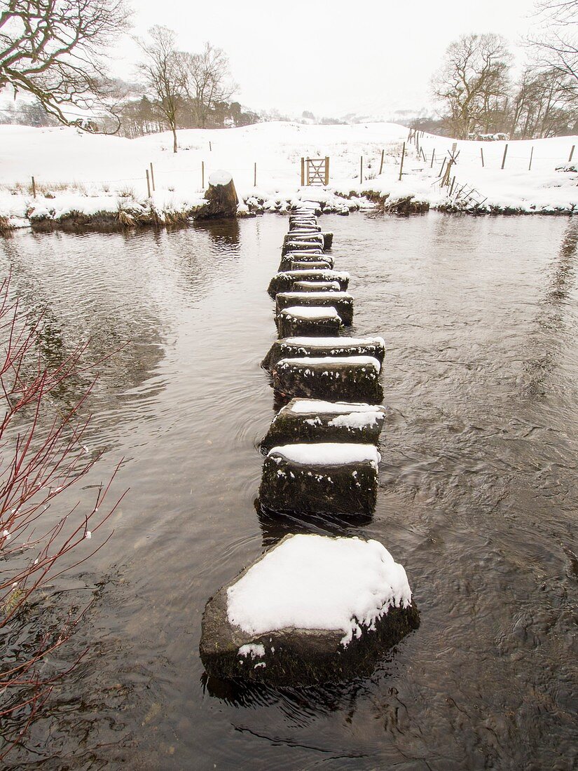 Stepping stones across the River Rothay