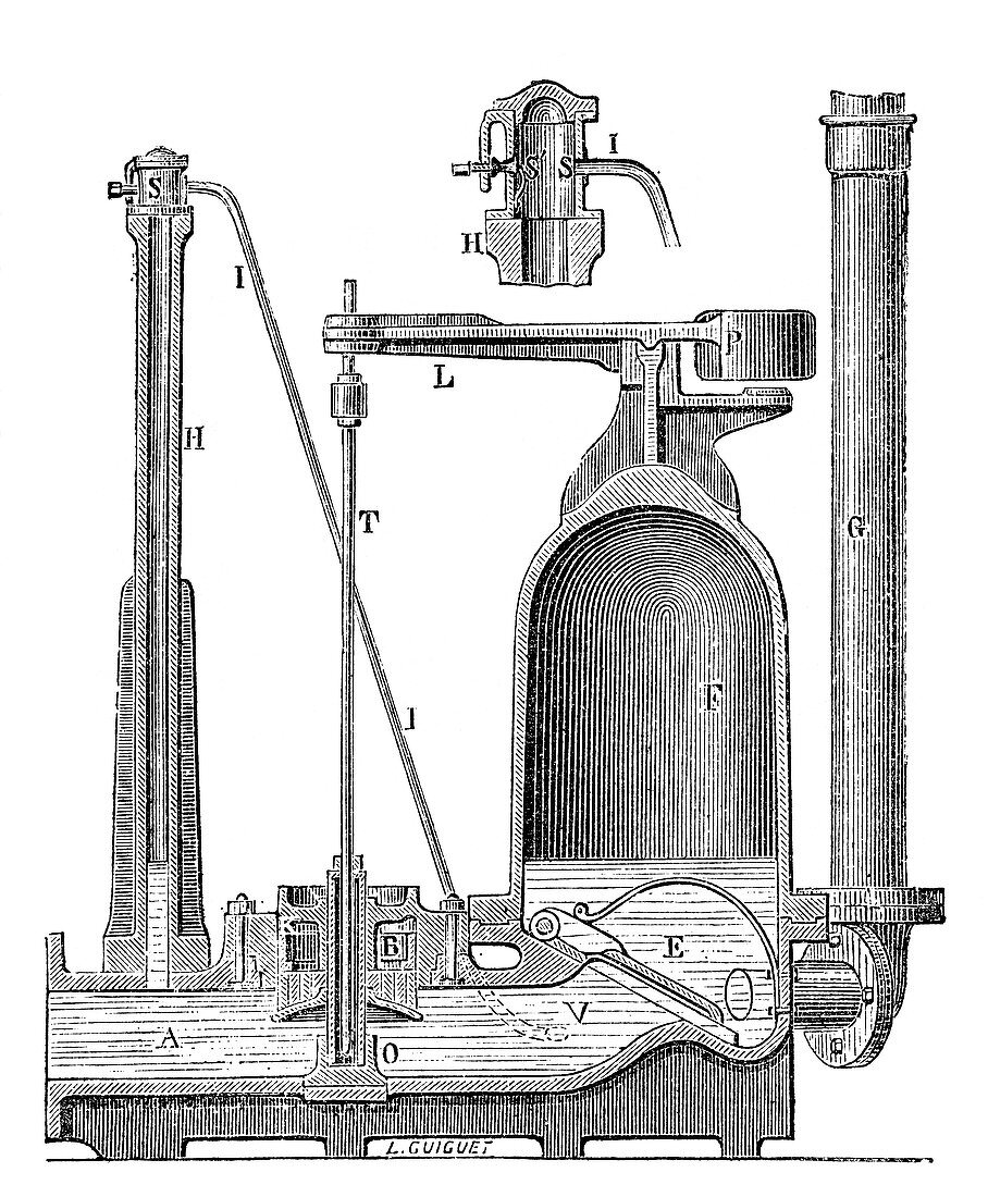 Bollee hydraulic ram,19th century