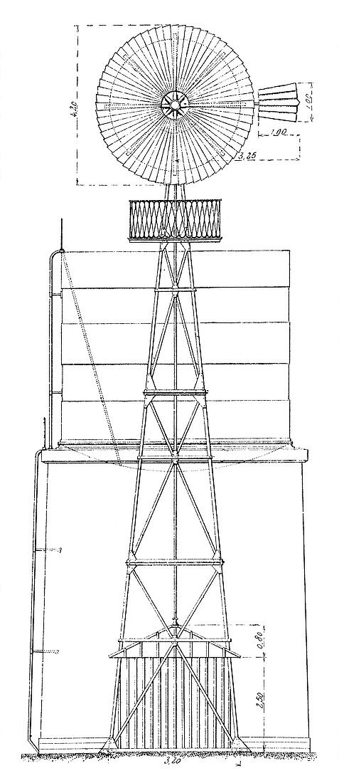 Wind turbine,illustration